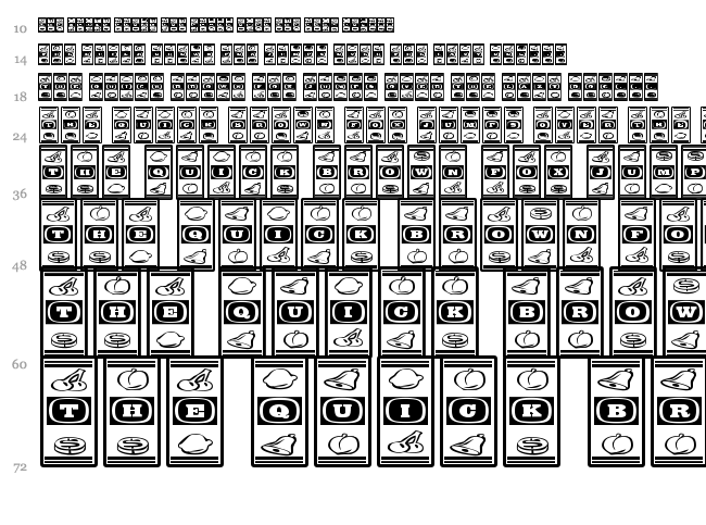 Lucky Ape font waterfall